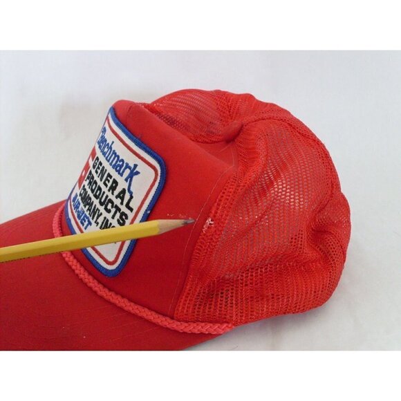Vintage Benchmark General Products Company Air Jet Embroidered Mesh Snapback Hat - Picture 7 of 7
